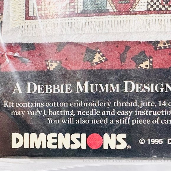 Vintage Dimensions Debbie Mumm "Backyard Birdhouses" Cross Stitch Kit (1995) - Picture 4 of 7